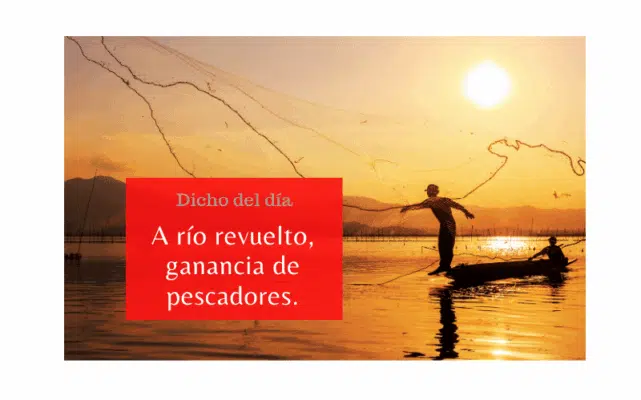 Saying of the day: A río revuelto, ganancias de pescadores - Easy Español