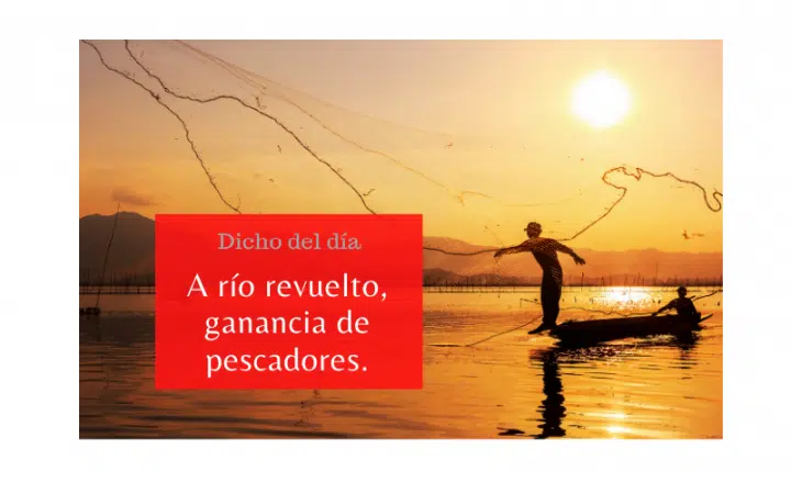 Saying of the day: A río revuelto, ganancias de pescadores - Easy Español