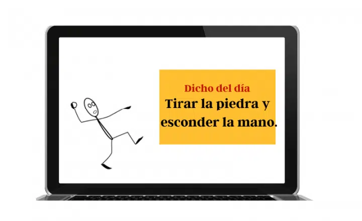 Saying of the day: Tirar la piedra y esconder la mano - Easy Español