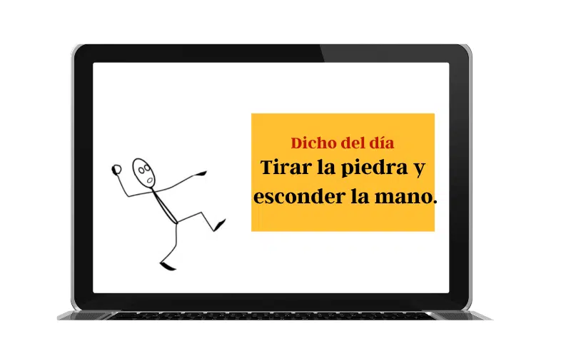 Saying of the day: Tirar la piedra y esconder la mano - Easy Español