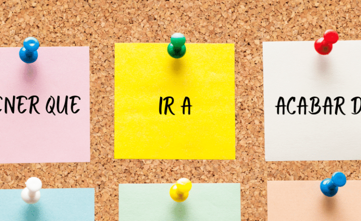 Brush up your knowledge of Spanish VERB PHRASES like TENER QUE, IR, or ACABAR DE - Spanish Grammar - Learn Spanish - Speak Spanish - Practice Spanish - Study Spanish - Easy Español