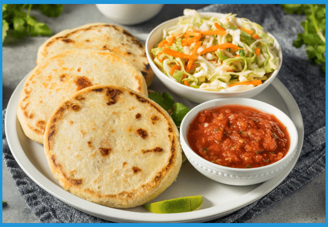 Hear all about las DELICIOSAS PUPUSAS and pick up new Spanish vocabulary on our podcast - Spanish Podcast - Spanish on the Go - Speak Spanish - Learn Spanish - Study Spanish - Easy Español