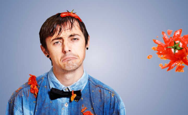 Palabra del día: Tomatazo. Spanish Word of the Day - Speak Spanish - Learn Spanish - Study Spanish - Easy Español