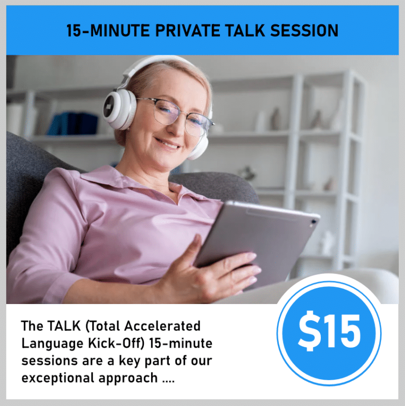 15-Minute Private TALK session