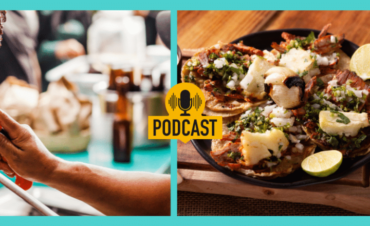 Work up an appetite for deliciosos TACOS AL PASTOR while listening to their fascinating story on our Spanish Podcast - Spanish on the Go - Spanish listening comprehension - Learn Spanish - Speak Spanish - Practice Spanish - Easy Español