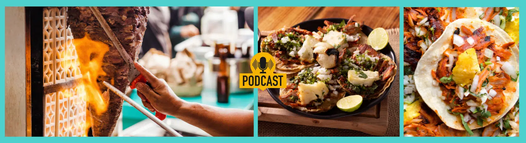 Work up an appetite for deliciosos TACOS AL PASTOR while listening to their fascinating story on our Spanish Podcast - Spanish on the Go - Spanish listening comprehension - Learn Spanish - Speak Spanish - Practice Spanish - Easy Español