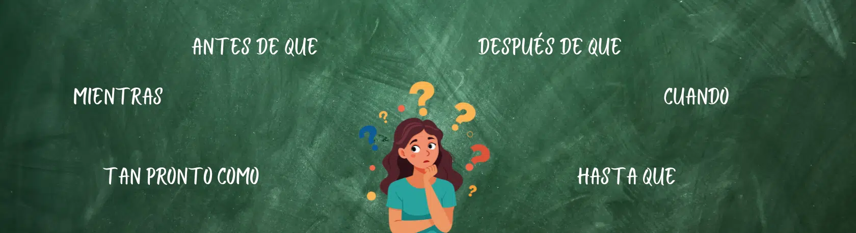 ANTES DE QUE, DESPUÉS DE QUE, MIENTRAS, CUANDO and more Conjunciones Adverbiales de Tiempo - Spanish Grammar - Learn Spanish - Practice Spanish - Study Spanish - Easy Español